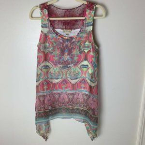 Live and Let Live Sleeveless Tunic Top Size Large